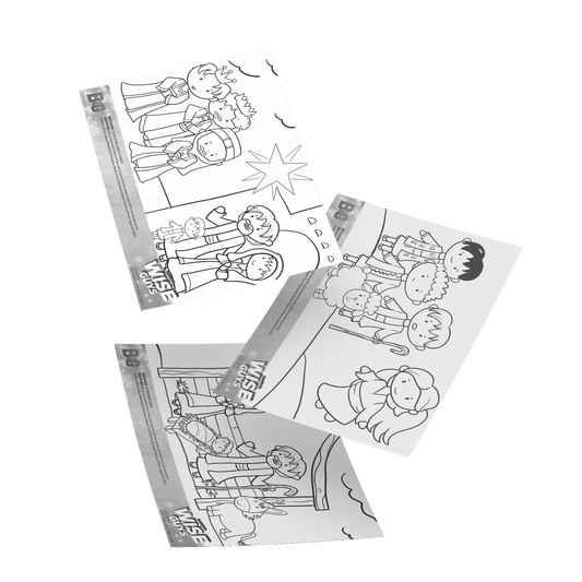 Christmas Wise Guys Colouring Pages