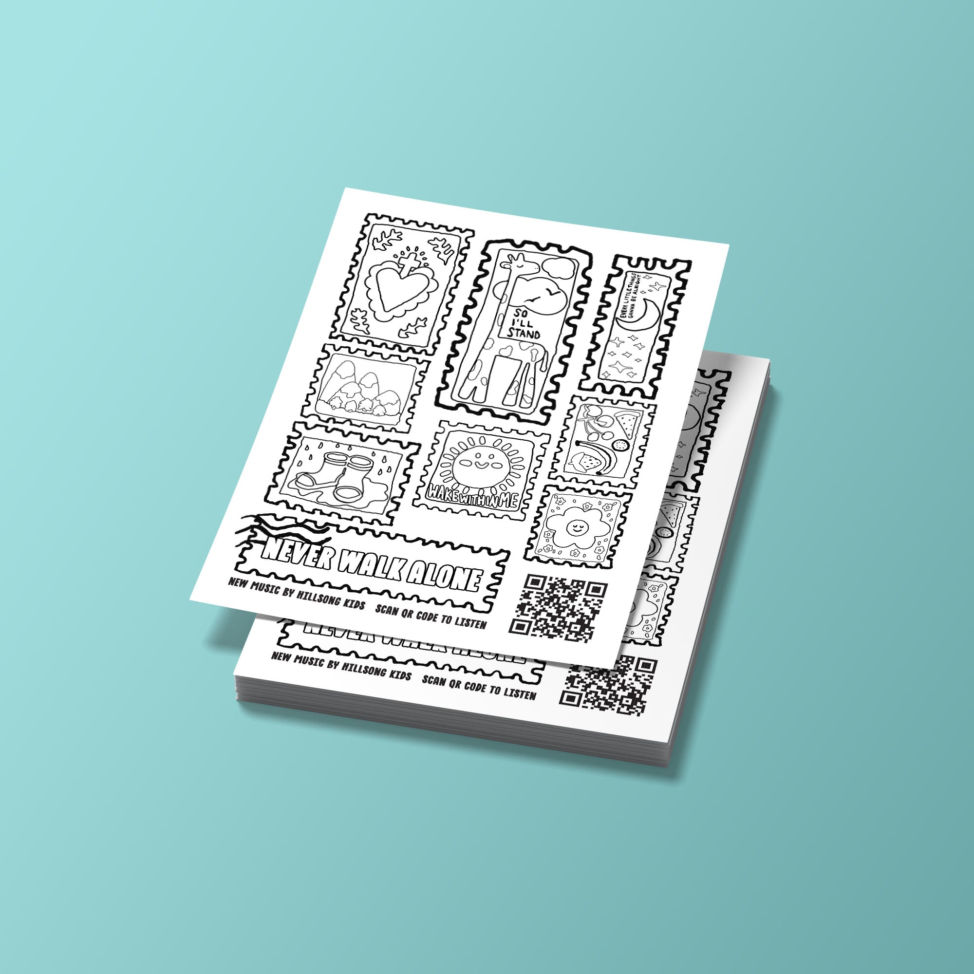 Never Walk Alone Colouring Page
