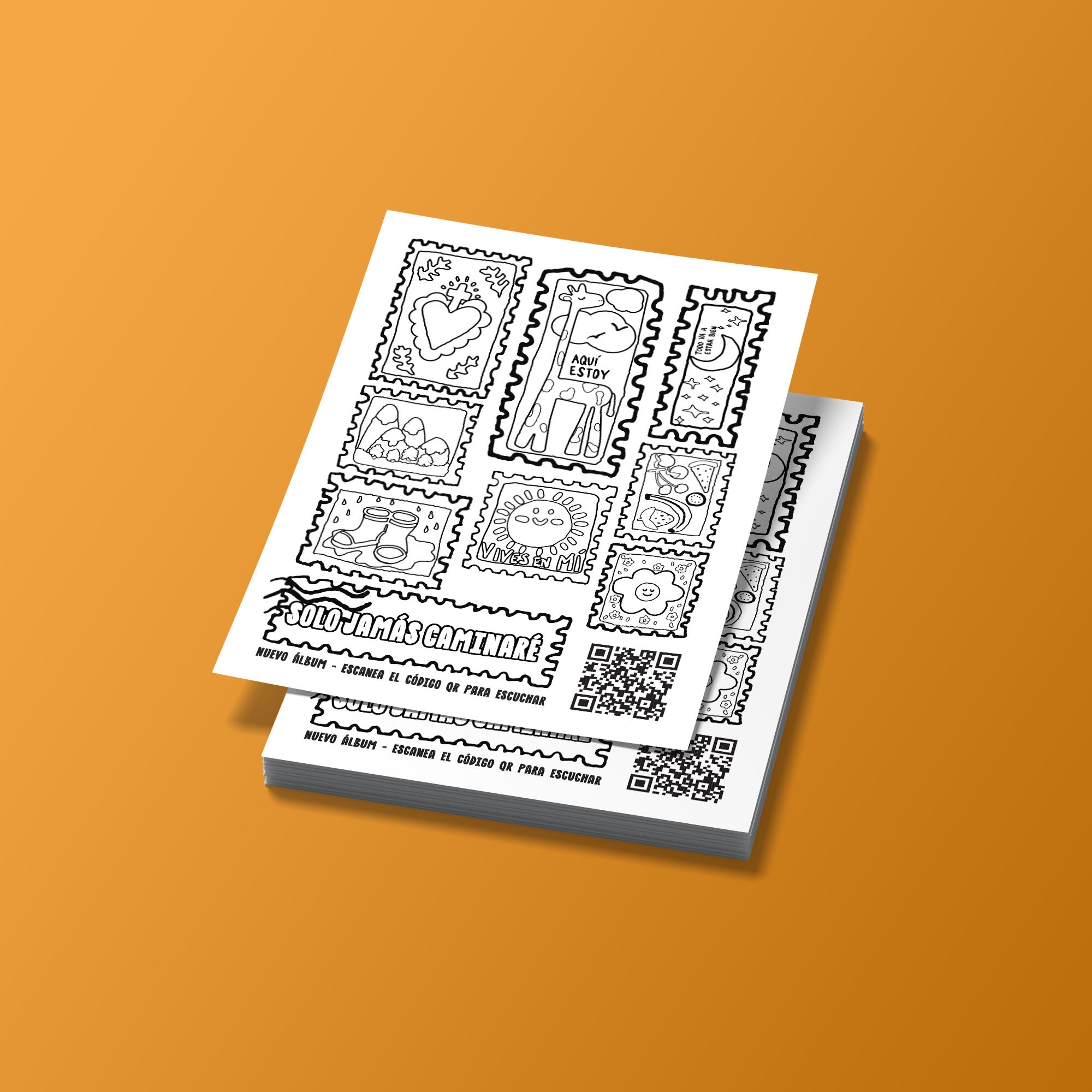 Solo Jamás Caminaré Colouring Page