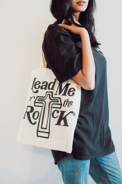 Lead Me To The Rock Canvas Tote Bag